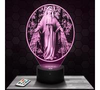 Lampada d'atmosfera LED moderna Vetrata Vergine Maria Religione, idea regalo deco Cattolica Cristiana Cristo. Lampada deco per ufficio salotto Vergine Maria Religione. regalo natale Cristiano TOP