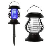 Lampada decorativa a LED solare per zanzare, 4 in 1, con sensore di luce diurna