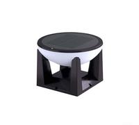 Lampada decorativa da giardino a energia solare, per vialetti esterni, funzionamento dal tramonto all'alba, con batteria da 3000 mAh e struttura impermeabile IP65 (rotonda media)