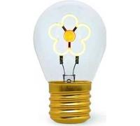 Legami - Lampada da Tavolo a forma di Lampadina, Ricaricabile con Cavo USB, Senza Fili, Bulb Fiction, Tema Daisy, 6.8 x 10.3 cm