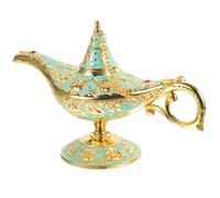 Lampada Decorativa in Lega di Zinco Verde Chiaro, Intaglio Raffinato | Tavolo e Stanza, Stile Elegante Vintage, Resistente All'ossidazione, Dettagli Delicati e Finitura senza Ruggine