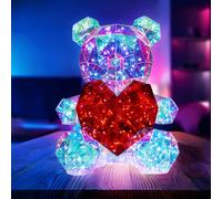 Lampada Decorativa Luce da Tavolo Camera Bambini LED Orso Cuore Rosso Chiaro [EEK: Inaditato]