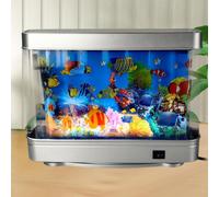 Lampada decorativa per acquario finta, luce notturna a LED per camera da