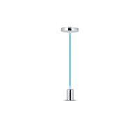 Lampada decorativa sospensione cromata + cavo blu 3783