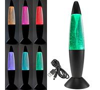 Lampada decorativa Tornado, 37 cm, illuminazione LED e cambiamento di colore, funzionamento a USB, 5 V = o batteria 3 X AA Tornado Gehäuse Schwarz