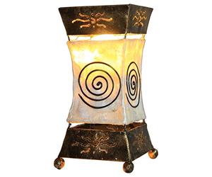 Lampada decorativa XENIA Cream, lampada da tavolo in metallo e resina, luce d'atmosfera, altezza ca. 30 cm