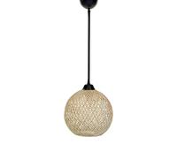 Lampada del soffitto con baby azul di yuto, fatto a mano, marrone