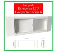 Lampada d'emergenza a led compatibil BEGHELLI da incasso parete torcia luce di
