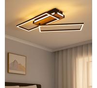 Lampada Design Plafoniera Luci Soggiorno Orientabile Legno Nero 3-Stufen LED
