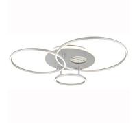 Lampada Design Plafoniera Telecomando LED 3D-Effekt Regolatore Timer Argento Cct