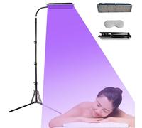 Lampada di abbronzatura per casa 45 W, 395 nm Lampada abbronzante per viso e corpo, supporto regolabile, lampada UV abbronzatura con protezione degli occhi, luce viola, per pelle bronzo antico (45 W)