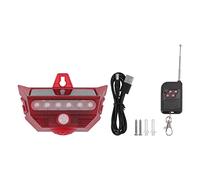 Lampada di allarme solare Sensore di movimento Sensore Sirena di allarme solare con telecomando per il cantiere domestico ABS impermeabile esterno 113x79mm