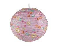 Lampada di carta per la cameretta dei bambini, paralume con motivo floreale, lampada a sospensione con sospensione