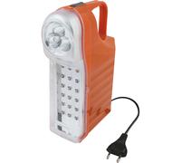 Lampada di emergenza 230 V ricaricabile portatile LED arancio/argento