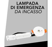 Lampada di emergenza a led faretto rotondo da incasso per contro soffittature 3w [EEK: A++]