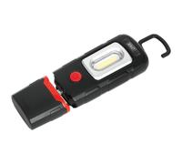 Sealey Ricaricabile 360 Ispezioni Luce 3W Rotondi & 1W SMD LED Nero