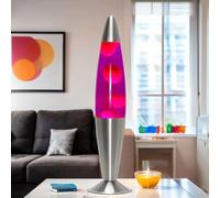 Lampada di lava rosso porpora, argento, lampada di lava, altezza 42 cm, G9, lampadina inclusa, calmante, rilassante, d'atmosfera, regalo, lampada da tavolo retrò, JENNY