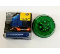 LAMPADA Di MARCATURA LED Rotonda A Funzione Singola GENUINA HELLA VERDE 12V 80m