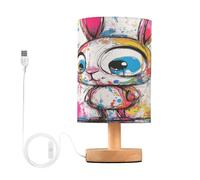 Lampada di notte della pittura di arte del coniglio di bellezza con la porta USB per la luce principale domestica