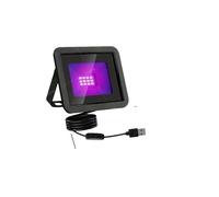 lampada di polimerizzazione UV, Faretto LED UV da 10 W, proiettore UV da 385-400 nm, luce fluorescente da palco, effetto UV con interruttore for feste, DJ, illuminazione for festival(12LEDs-4P)