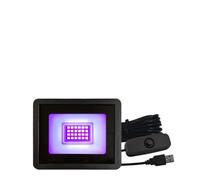 Lampada di polimerizzazione UV, Faretto LED UV da 20 W, proiettore UV da 385-400 nm, luce fluorescente da palco, effetto UV con interruttore for feste, DJ, illuminazione for festival(24LEDs-1P)