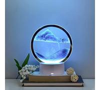 Lampada di Sabbia, Lampada di Sabbia Mobile Con Cambio Colore Dimmerabile Lampada da Tavolo di Sabbia a LED 3D, Decorazione a Clessidra di Sabbia di Mare Profondo 3D per La Decorazione Della Scrivania