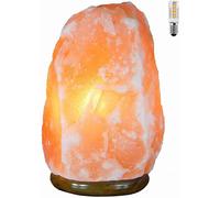 Lampada di sale dell Himalaya 100% naturale 2-4 kg Base Madeira 1 x lampadina