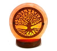 Lampada di Sale Himalayano USB Rosa naturale a forma di Albero della Vita 600gr