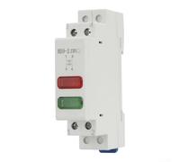 Lampada di segnalazione a LED 230 V con montaggio su guida DIN, isolamento resistente al fuoco e cablaggio stretto per una maggiore affidabilità operativa (rosso + verde)
