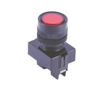 Lampada di segnalazione a testa piatta con terminale a vite da 22 mm e cappuccio rosso (PB221F-DS/R/12V)(White24V)