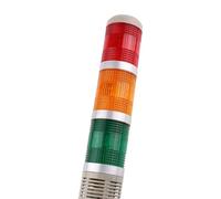 Lampada di segnalazione di sicurezza a torre industriale a 3 strati, con cicalino/senza cicalino, 12 V CC/24 V, lampeggiante/fissa, 110 V/220 V, for macchine utensili(LED bulb,12V Steady-Sound)