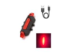 Lampada di Segnalazione per Casco da Bicicletta Lampada di Coda Posteriore Impermeabile LED Lampada da Ciclismo Portatile Ricaricabile Stile USB,