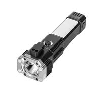 Lampada di sicurezza a LED ricaricabile per auto - Torcia solare con strumento di salvataggio, lumen ad alta intensità, rompigetto integrato | Ergonomico pratico robusto per emergenza, viaggi e Ou