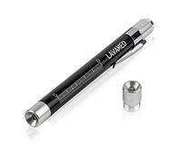 Lampada diagnostica | lampada LED professionale con scala di misurazione | luce bianca e gialla - lampada diagnostica in alluminio - lampada a penna | penlight - 2 metri antiurto | nero