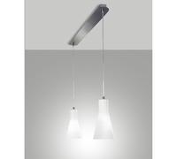Lampada Diana Sospensione 2 Luci Cromo Fabas Design Moderno ed Elegante