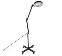 Lampada d'ingrandimento Estetica Professionale, con 5 Diottrie Lente d'ingrandimento e Rotelle, Lampada da Scrivania Lampada Estetista Lampada da Lavoro 220-240V (Nero)