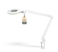Lampada d'ingrandimento Lumeno Lambda M, dimmerabile con lente in vetro cristallino da 127 mm, ideale per saloni di bellezza, studi medici, hobbisti, ausili per la lettura, Verde 5 diottrie