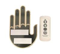 Lampada divertente per auto, luce adesiva a forma di mano che fa gesti, con telecomando, per esprimere la propria rabbia al volante