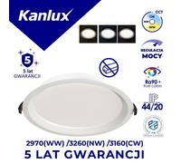 Lampada downlight led 23-29W-w max 3260lm TIBERI CCT 26383