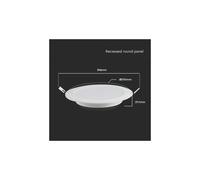Lampada downlight led 24W 3000K 2500lm 296x29,1mm rotonda 7867
