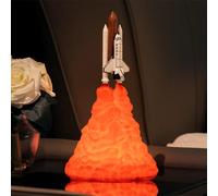 Lampada Drago Stampata In 3D, Luce Notturna a Led Drago di Fuoco e Ghiaccio, Luce Lunare Usb per la Camera Dei Bambini, Luce Natalizia per Dormire per Ragazzi e Ragazze rocket-E