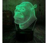 Lampada effetto 3D Shrek Forever After â Illusione ottica â Luce notturna con telecomando â Il pe