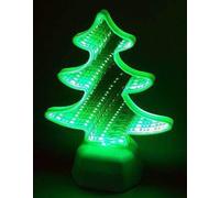 Lampada Effetto Tunnel 3D a LED forma Albero di Natale Verde Lampada Idea Regalo