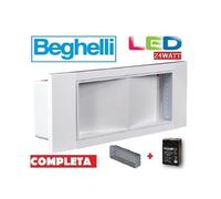 Lampada Emergenza Beghelli 1499/24 Led 24W Incasso E Parete Led Completa