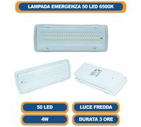 LAMPADA EMERGENZA LED SIMILE BEGHELLI 50 LED 4W INCASSO 3 ORE AUTONOMIA 406 LMN [EEK: A+]