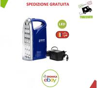 Velamp Lampada di Emergenza Portatile Ricaricabile 21 LED, 250lm Super