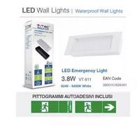 LAMPADA EMERGENZA V-TAC LED 3,8W COMPLETA DI INCASSO LUMINOSITA' SA/SE VT-511