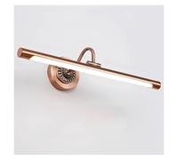 Lampada espositiva artistica, Lampada da bagno in bronzo rosso a LED 8W 455MM Europa Lampada da specchio dorata Camera da letto Spogliatoio Illuminazione da parete americana per ritratti artistici(Red