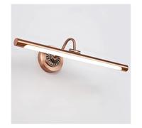 Lampada espositiva artistica, Lampada da bagno in bronzo rosso a LED 8W 455MM Europa Lampada da specchio dorata Camera da letto Spogliatoio Illuminazione da parete americana per ritratti artistici(Gol