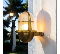 Lampada Esterni IP64 Ottone Vetro Inossidabili Wandleuchte Lanterna Casa Cortile